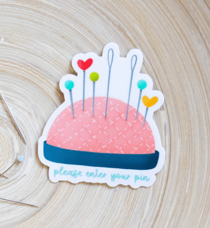 Vinyl Sticker: Pin Cushion