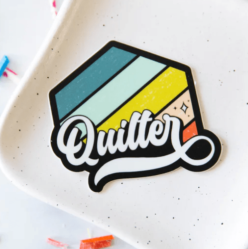 Vinyl Sticker: Retro Quilter