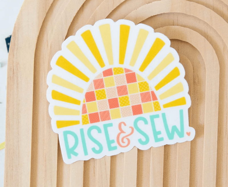 Vinyl Sticker: Rise & Sew