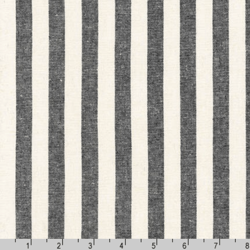 Essex Yarn Dyed: Thick Stripe in Black