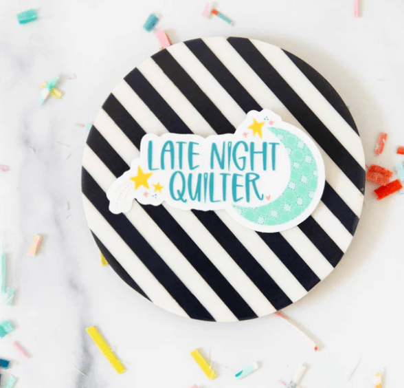 Vinyl Sticker: Late Night Quilter