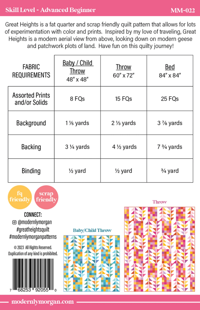 Great Heights Quilt Pattern