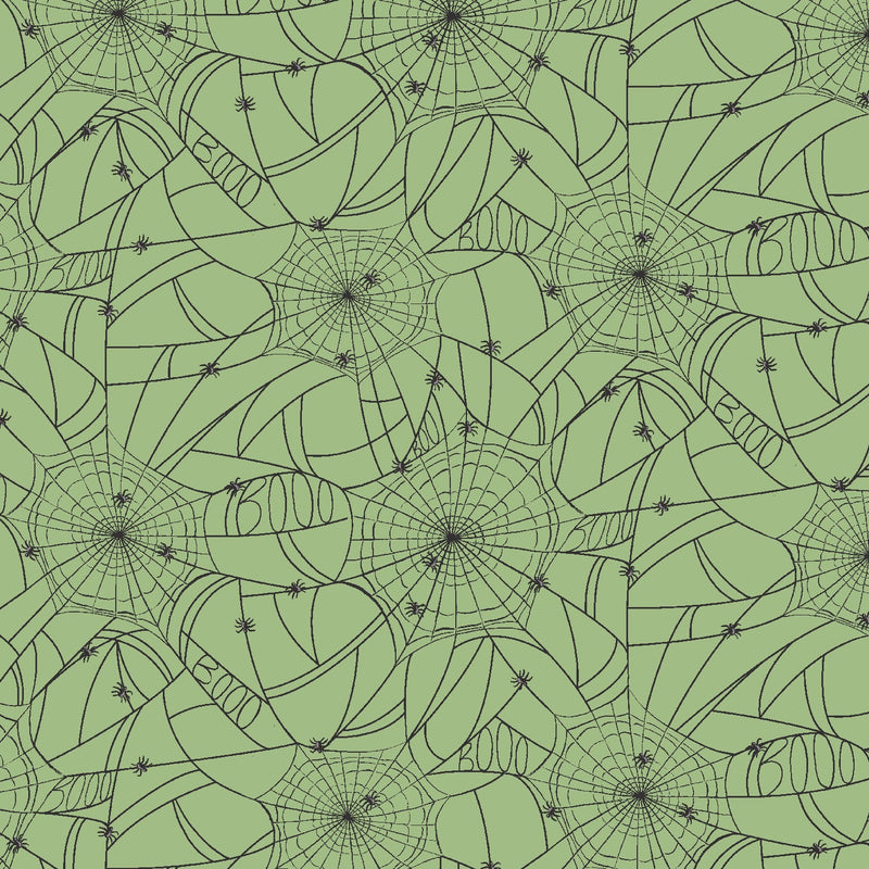 Rifle Halloween: Spider Webs in Green