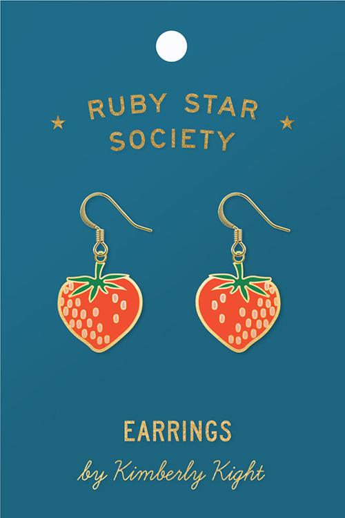 Ruby Star Earrings: Strawberry