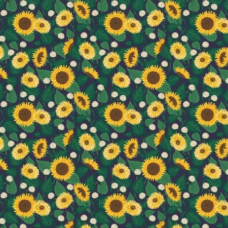Curio: Sunflower Fields in Navy