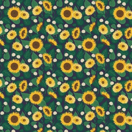 Curio: Sunflower Fields in Navy