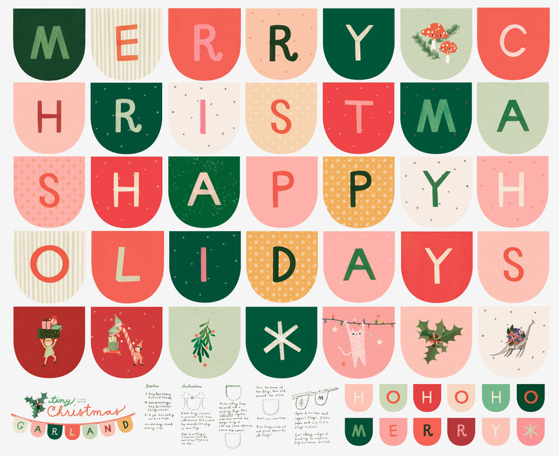 Tiny Christmas: Garland Panel 36" x 44"