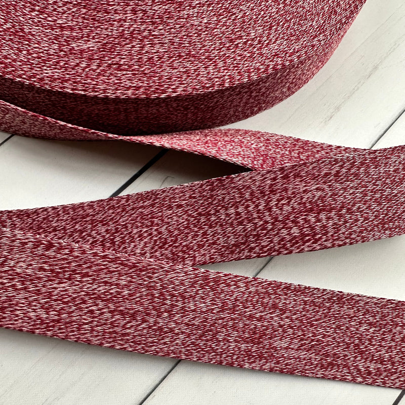 Webbing: Heather in Cranberry