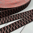 Zig Zag Webbing: Black & Neon Pink