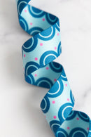 Color Pop Webbing: Sweet Scallops in Blueberry 1 1/2" wide