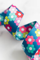 Color Pop Webbing: Hexie Garden 1 1/2" wide