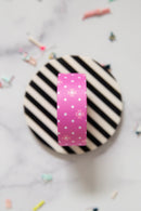 Color Pop Webbing: Dot Dot Bloom in Berry 1" wide