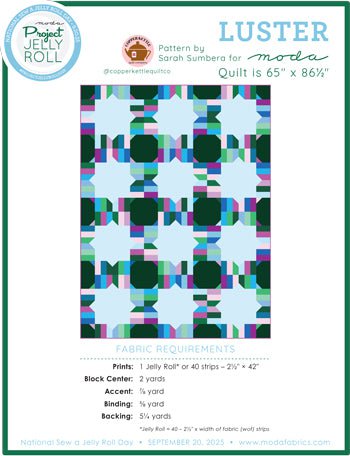 Free Jelly Roll Pattern: Luster