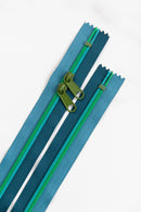 30" Zipper: Olive Oasis
