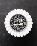 Petal to the Metal Sewing Iron on Patch