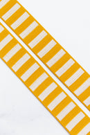 1 1/2" Wide Bold Stripe Webbing: Cactus & Off White
