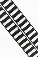 1 1/2" Wide Bold Stripe Webbing: Black & White