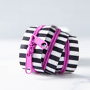 Black and White Striped Zipper