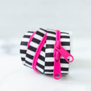 Black and White Striped Zipper