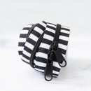 Black and White Striped Zipper