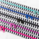 Black and White Striped Zipper