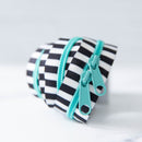 Black and White Striped Zipper