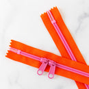 30" Zipper: Orangetastic
