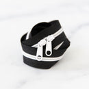 30" Zipper: Black and White