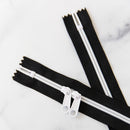 30" Zipper: Black and White