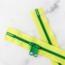 30" Zipper: Lemon Lime