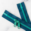30" Zipper: Tealtastic
