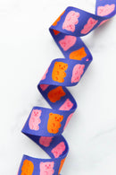 Webbing: Gummy Bears in Royal Blue 1 1/2" wide