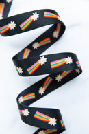 Webbing: Shooting Star in Black 1 1/2" wide