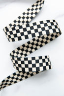 Webbing: Checker in Black & Natural 1 1/2" wide