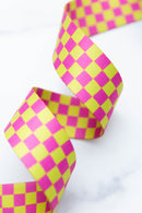 Webbing: Checker in Citron 1 1/2" wide