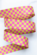 Webbing: Checker in Citron 1 1/2" wide