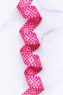 Webbing: Bitmapped in Neon Pink - 1 1/2" wide