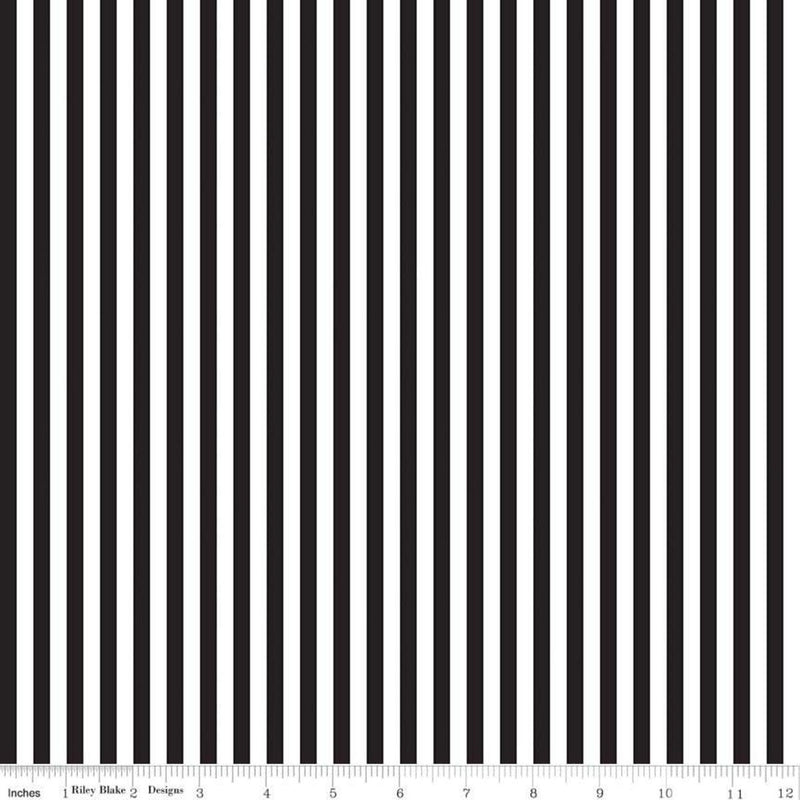1/4" Stripe: Black