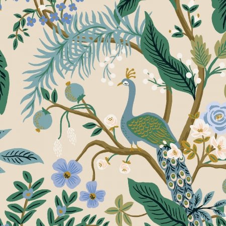 CANVAS Vintage Garden: Peacock in Cream