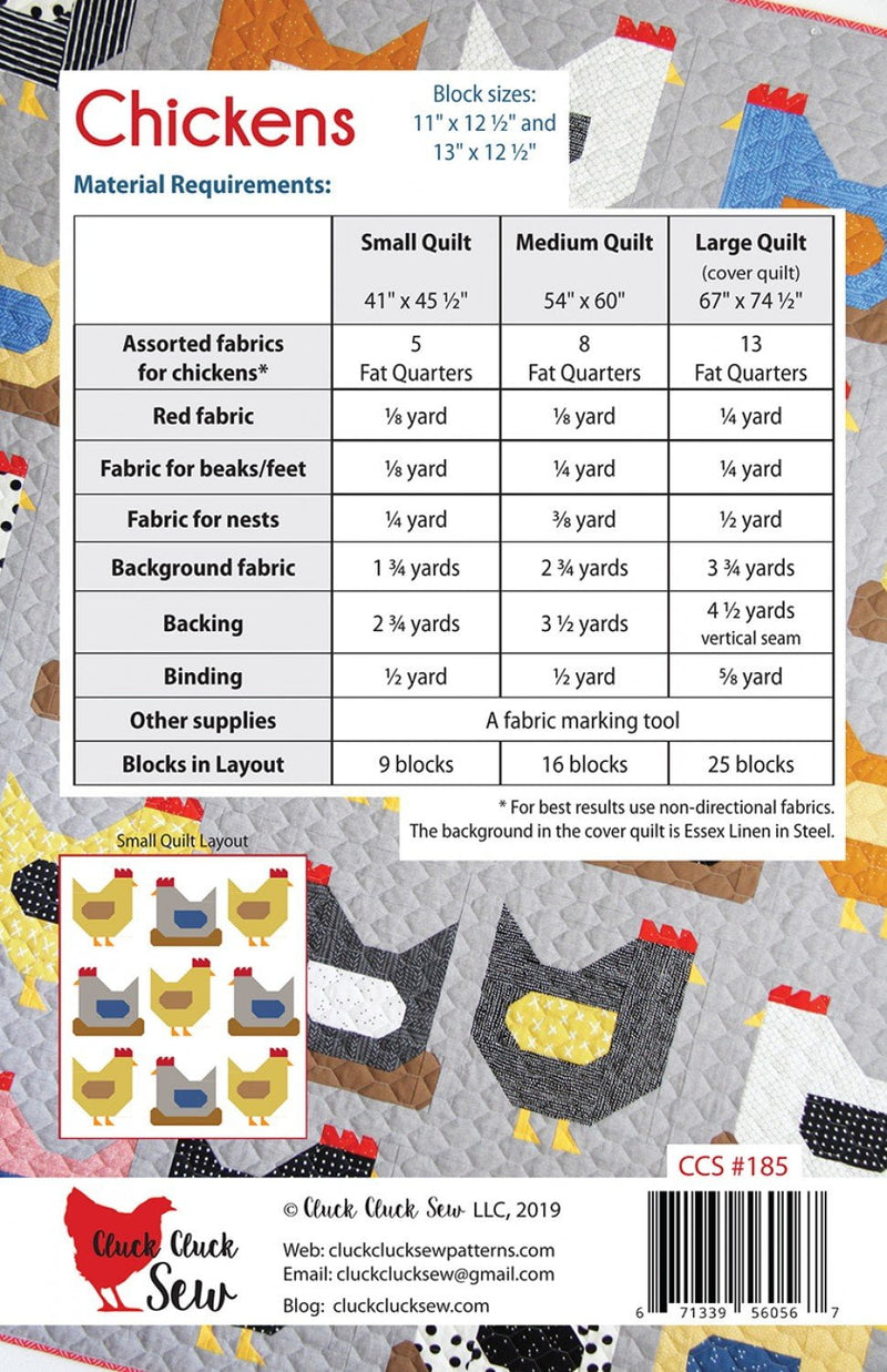 Chickens by Cluck Cluck Sew
