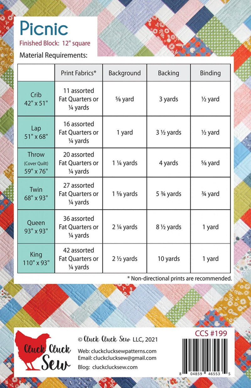 Picnic Quilt Pattern