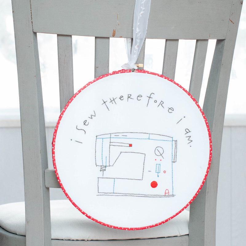 I Sew Therefore I am Printed Pattern w/ Iron Transfer - Stitch Supply Co.  - 2