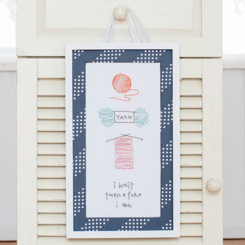 I Knit Therefore I am Printed Pattern w/ Iron Transfer - Stitch Supply Co.  - 3