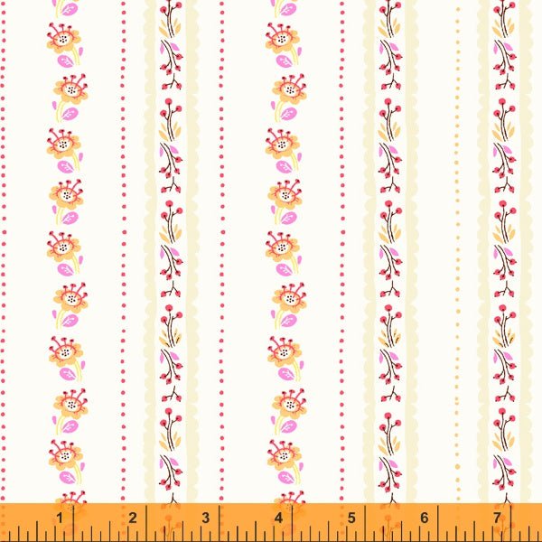 West Hill: Floral Stripe in Lilac