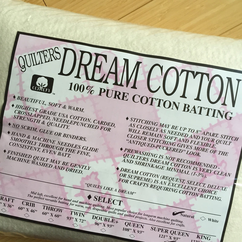 Quilters Dream Cotton Batting - Select, White - Stitch Supply Co. 