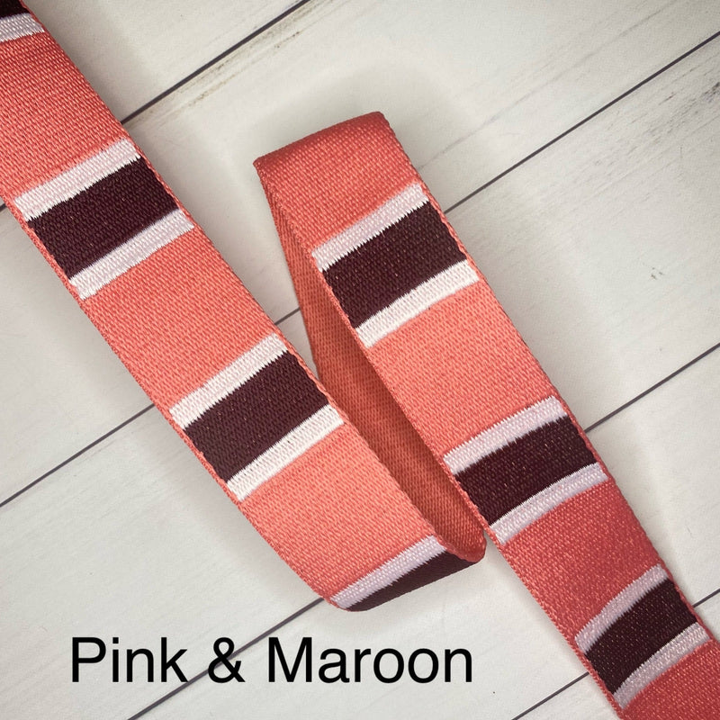 Color Dash Webbing: Pink & Maroon