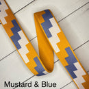 Geometric Webbing: Mustard & Blue