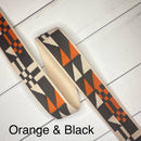 Geometric Webbing: Orange & Black