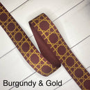 Diamond Webbing - Burgundy and Gold