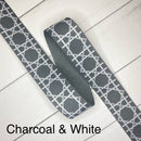 Diamond Webbing - Charcoal with White